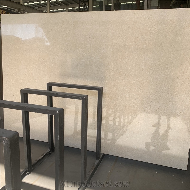 France Gloden Flower Beige Color Limestone Slab