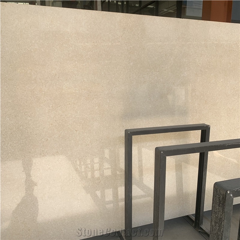 France Gloden Flower Beige Color Limestone Slab
