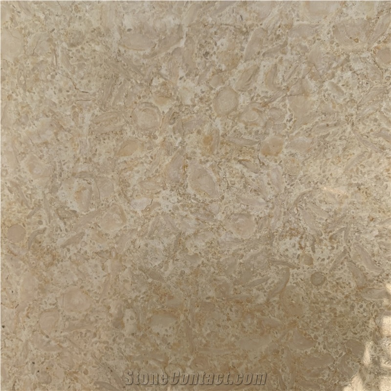 France Gloden Flower Beige Color Limestone Slab