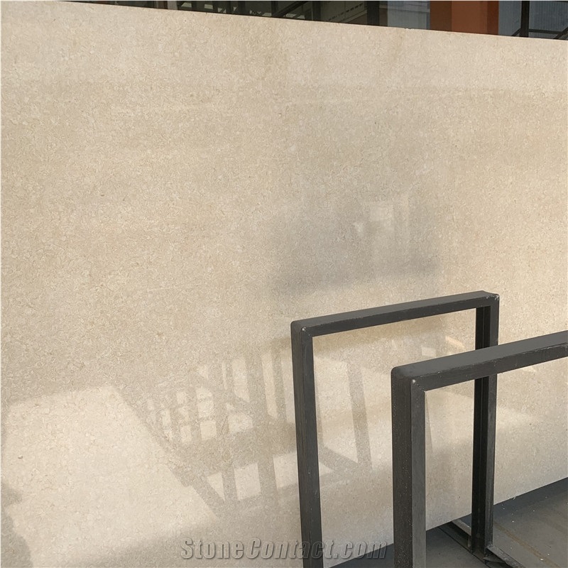 France Gloden Flower Beige Color Limestone Slab