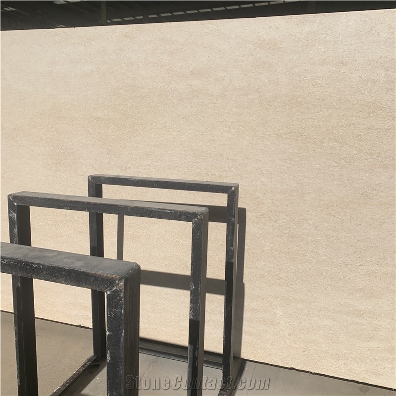 France Gloden Flower Beige Color Limestone Slab