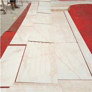 Golden Spider Stone White Marble Tile