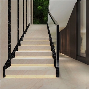 Golden Spider Stone White Marble Tile