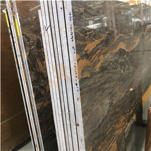 Luxury Brown Stone Andes Volcano Marble Slab