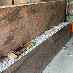 Multicolor Red Granite Slab For Flooring And Wall Cladding