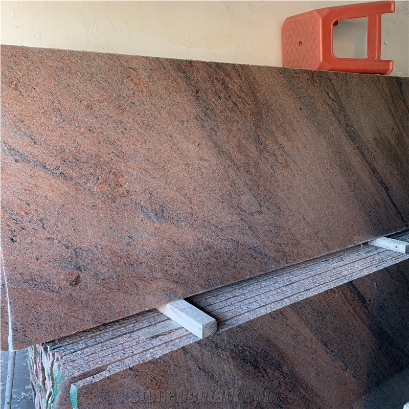 Multicolor Red Granite Slab For Flooring And Wall Cladding