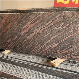 Multicolor Red Granite Slab For Flooring And Wall Cladding