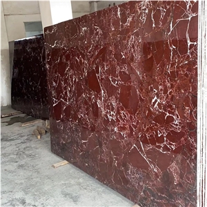 Rosso Levanto Red Marble Slab for Interior Wall