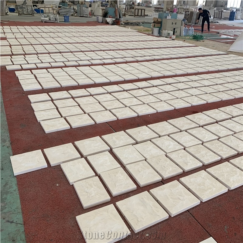 White Limestone Tiles for Exterior Wall Cladding