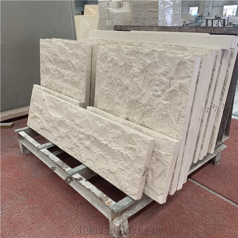 White Limestone Tiles for Exterior Wall Cladding