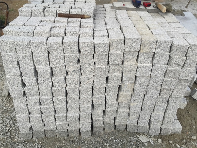 G603 Light Grey Granite Setts Cubes