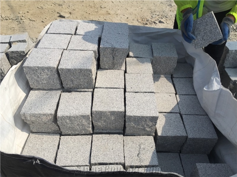 G603 Light Grey Granite Setts Cubes