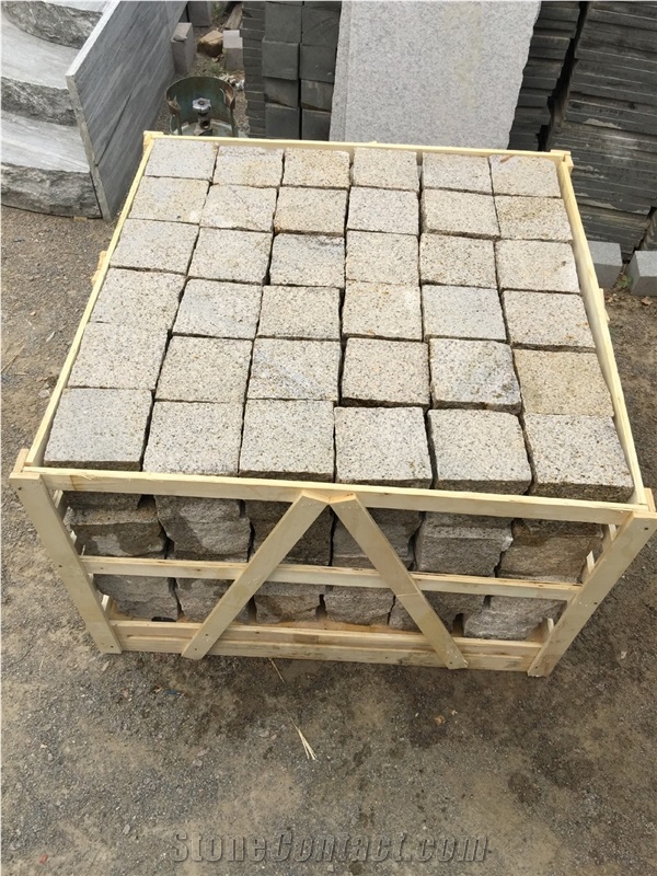 Rusty Gold Yellow Granite G682 Setts/Cubes