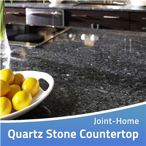 Angola Black Galaxy Quartz Surface Kitchen Bar Top