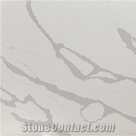 Artificial Calacatta White Quartz Kitchen Countertops