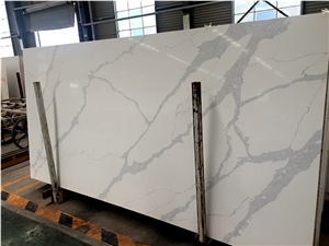 Bianco Carrara Calacatta Manmade Quartz Stone Slab
