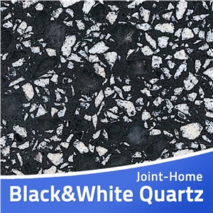 Black&White Colorful Multi-Color Quartz Stone Slab