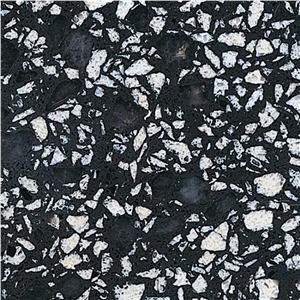 Black&White Colorful Multi-Color Quartz Stone Slab