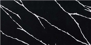 Calacatta Black Artificial Stone Wall Slab Tiles