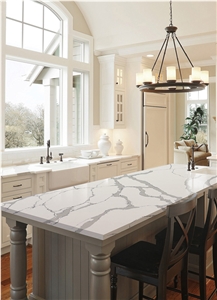 Calacatta Hanstone Quartz Kitchen Countertop Lowes
