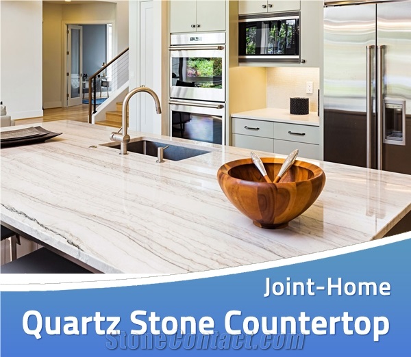 Calacatta Nuvo Gold Quartz Countertops for Kitchen