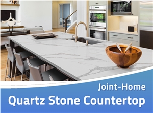 Calacatta Oro Quartz Prefab Island Top Countertops