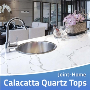 Calacatta Quartz Manmade Stone Desk Countertops