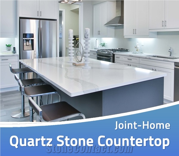 Calacatta Silestone Perla White Quartz Countertops