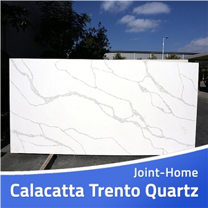 Calacatta Trento Quartz Slab for Vanity Countertop