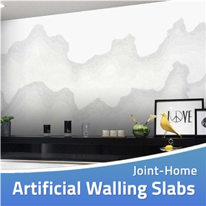 Calacatta White Artificial Stone Wall Cover Slabs