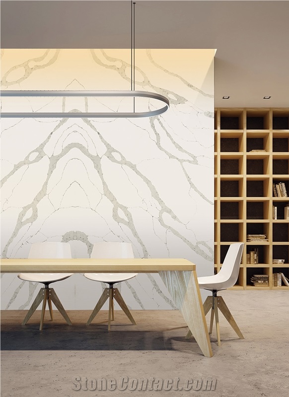 Calacatta White Engineered Stone Wall Tile Slabs