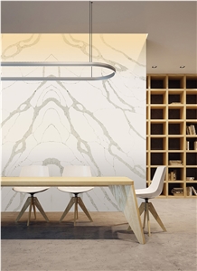 Calacatta White Engineered Stone Wall Tile Slabs