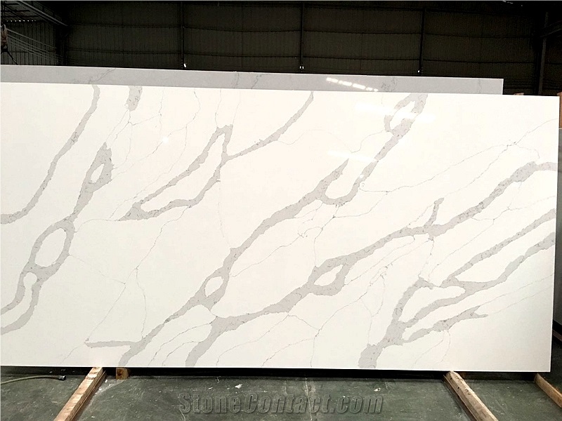 Calacatta White Engineered Stone Wall Tile Slabs