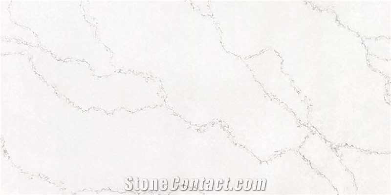 Calacatta White Quartz Stone Kitchen Countertops