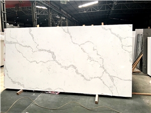 Cararra White Engineered Stone Quartz Countertops