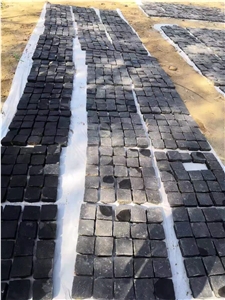 Cheap Black Granite Cube Stone Paving Mats 10x10