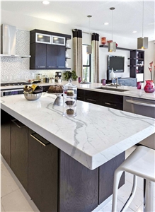 Cheap Calacatta Quartz Stone Kitchen Countertops
