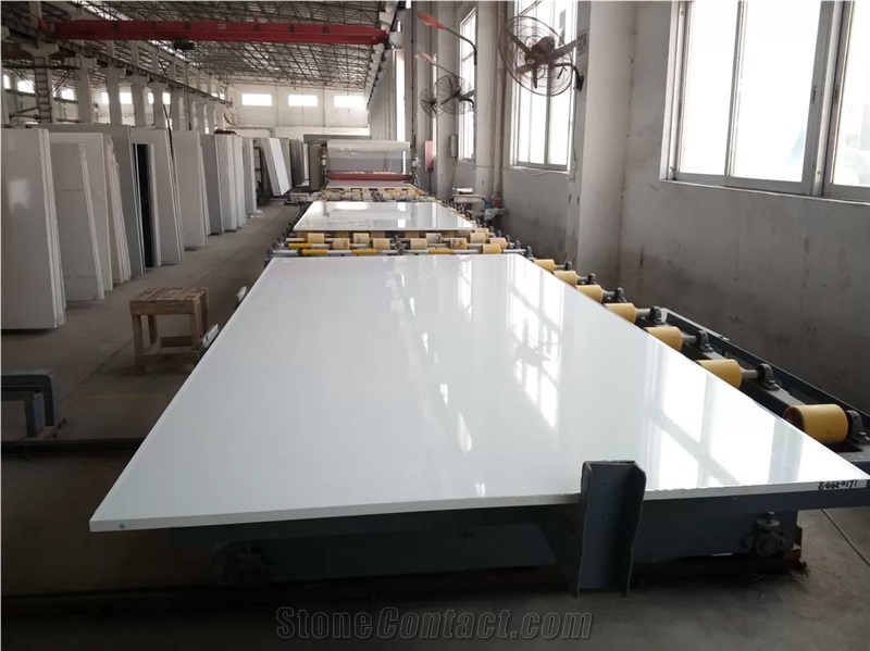 Cheap Super Pure White Engineered Quartz Slabs