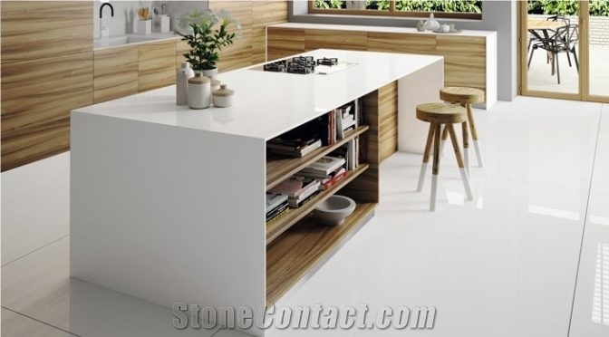 Cheap Super Pure White Engineered Quartz Slabs