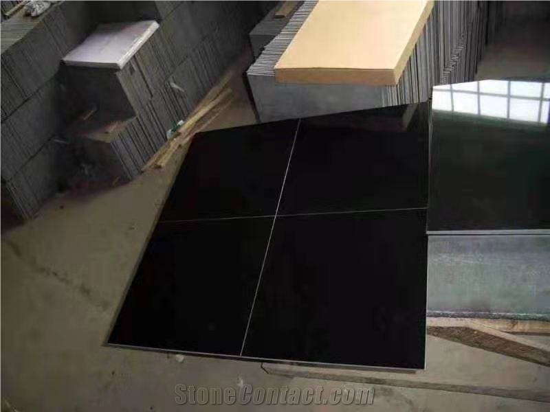 China Absolute Shanxi Black Granite Slab Tile