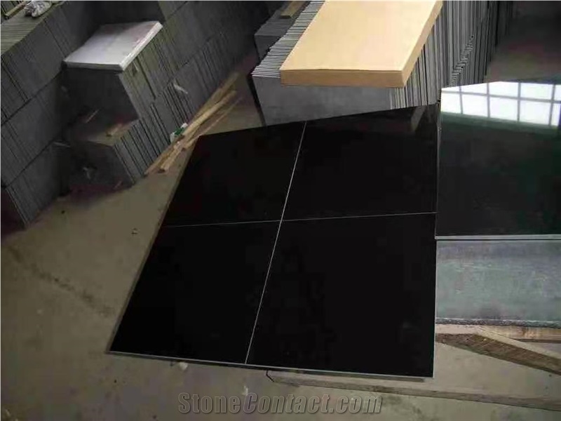 China Absolute Shanxi Black Granite Slab Tile