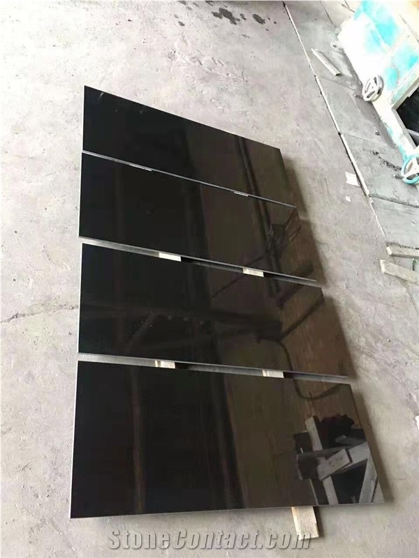 China Absolute Shanxi Black Granite Slab Tile