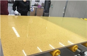 Crystal Yellow Lemon Quartz Manmade Stone Slabs