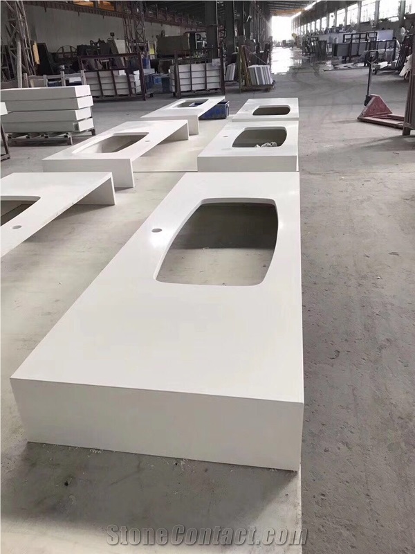Customized Artificial Stone Bathroom Countertops