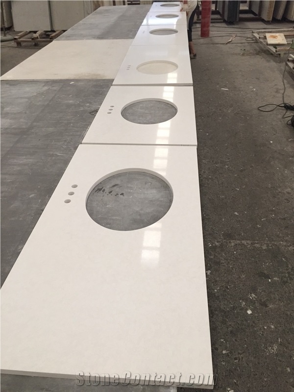 Customized Artificial Stone Bathroom Countertops