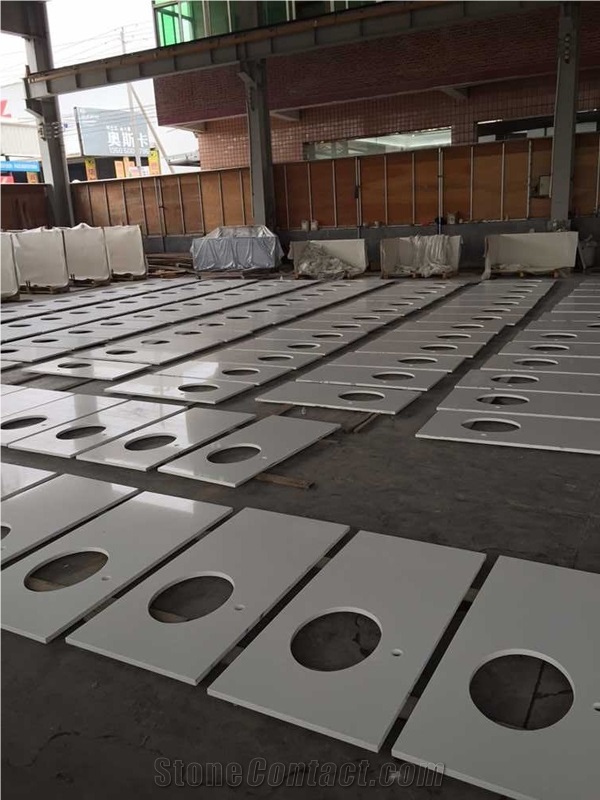 Customized Artificial Stone Bathroom Countertops