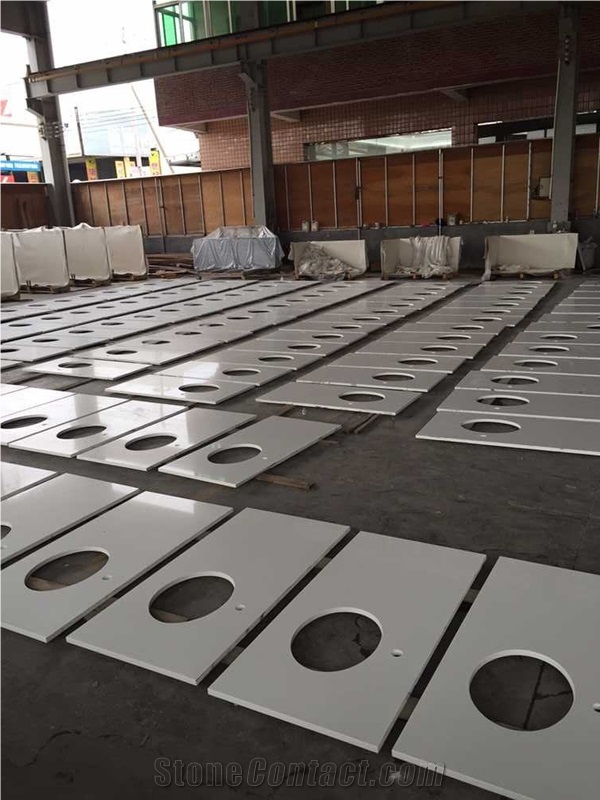 Customized Artificial Stone Bathroom Countertops
