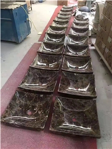 Emperador Dark Marble Sink Marble Washing Basin