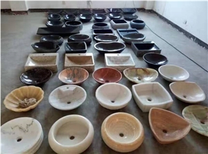 Factory Supply Jade Marble Stone Bathroom Sink
