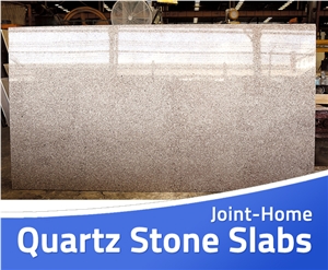 Fine Grain Pink Unique Multicolor Quartz Slabs